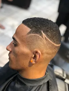 Corte degradê com risco